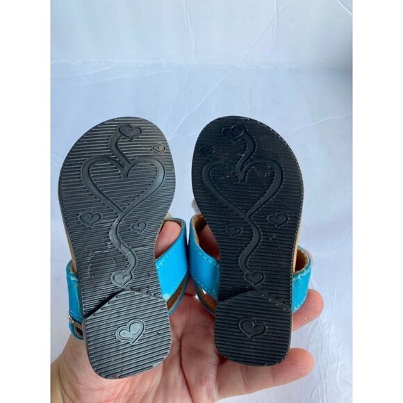 Muñequita Blue Leather Baby Sandals 4 - Picture 6 of 6
